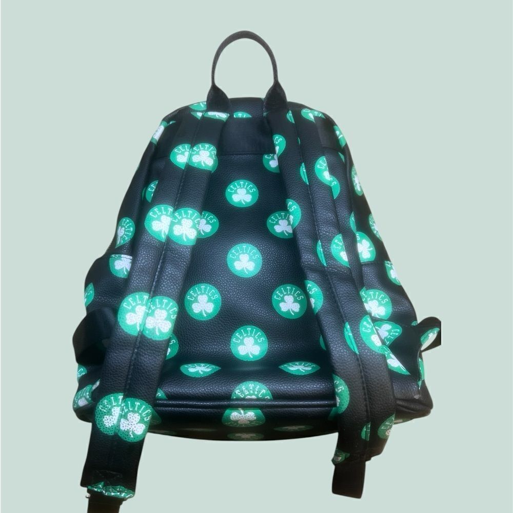Black And Green Patterned Backpack - image 6